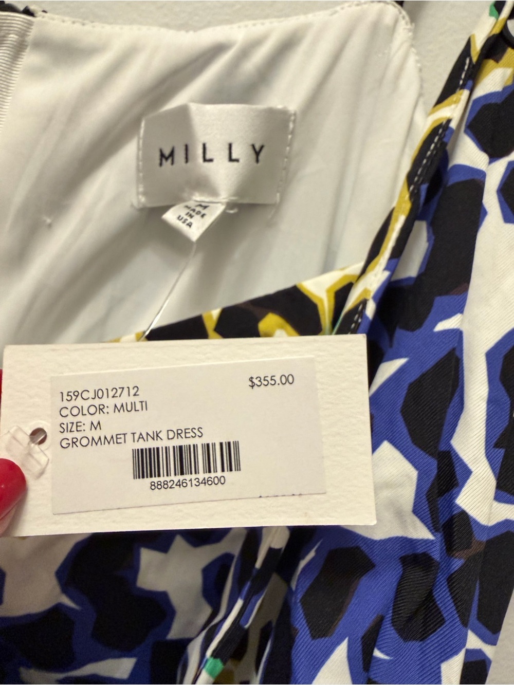 NWT Milly Leopard Print Sheath Dress Women's M Blue Green Cocktail Mini Feminine - Picture 8 of 10